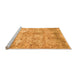 Sideview of Machine Washable Abstract Orange Modern Area Rugs, wshabs1071org