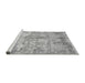 Sideview of Machine Washable Abstract Gray Modern Rug, wshabs1071gry