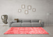 Modern Red Washable Rugs