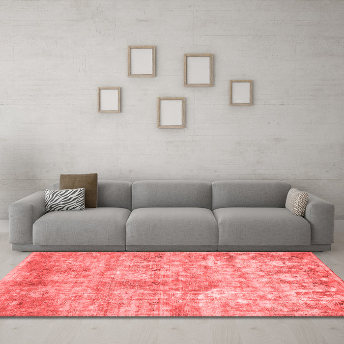 Modern Red Washable Rugs