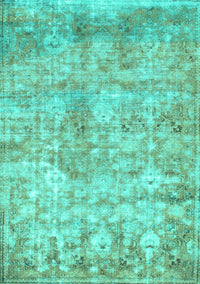 Abstract Turquoise Modern Rug, abs1071turq