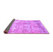 Sideview of Abstract Purple Modern Rug, abs1071pur