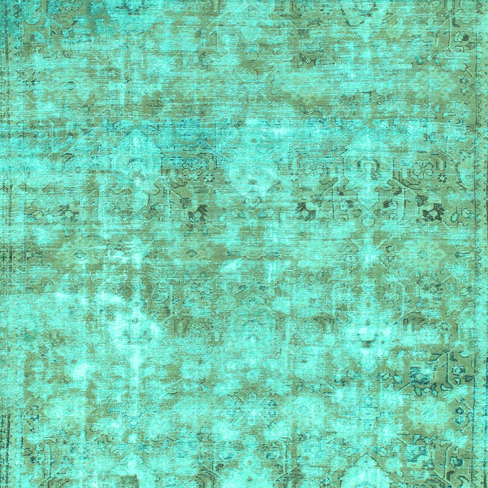 Machine Washable Abstract Turquoise Modern Area Rugs, wshabs1071turq