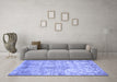 Machine Washable Abstract Blue Modern Rug in a Living Room, wshabs1071blu