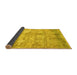 Sideview of Abstract Yellow Modern Rug, abs1071yw