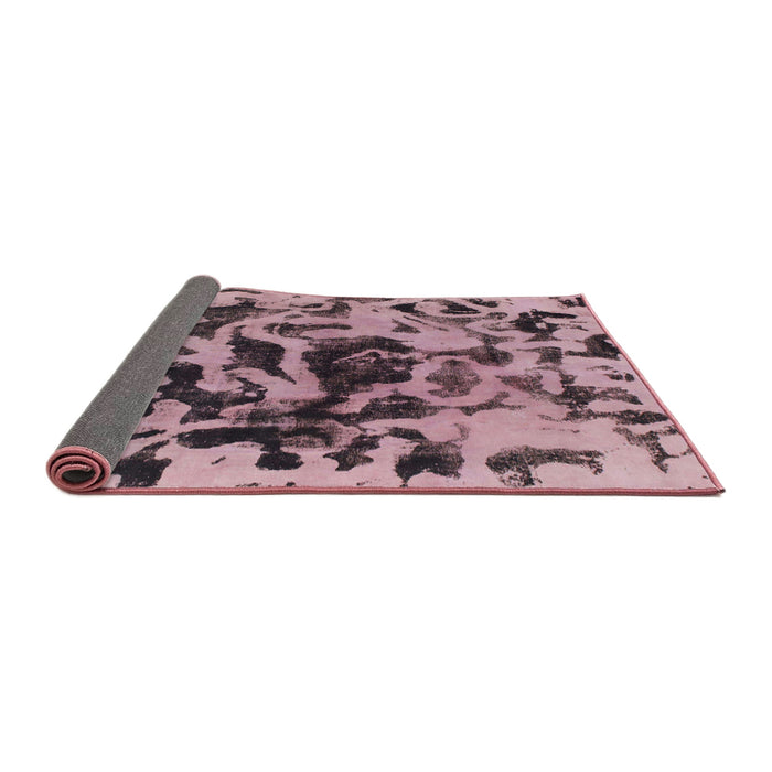 Sideview of Abstract Pink Modern Rug, abs1072