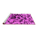 Sideview of Machine Washable Abstract Pink Modern Rug, wshabs1072pnk