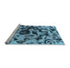 Sideview of Machine Washable Abstract Light Blue Modern Rug, wshabs1072lblu