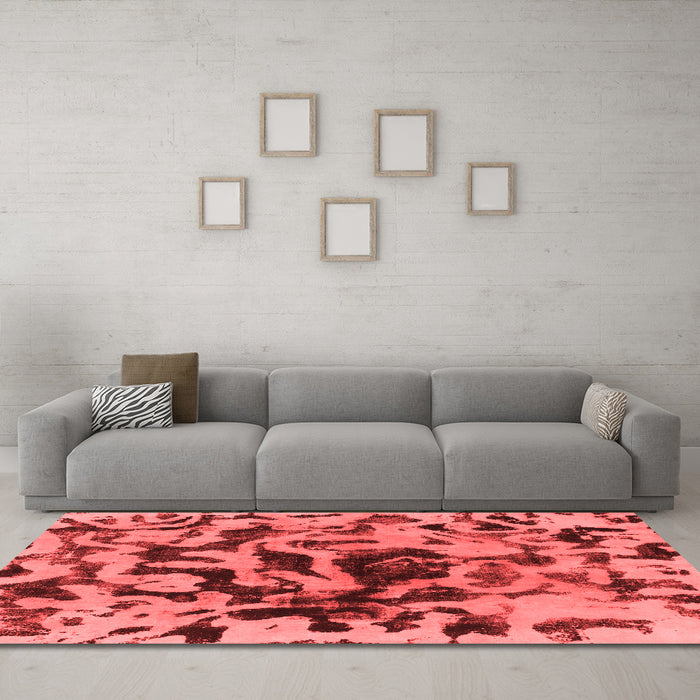 Modern Red Washable Rugs