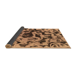 Sideview of Abstract Brown Modern Rug, abs1072brn