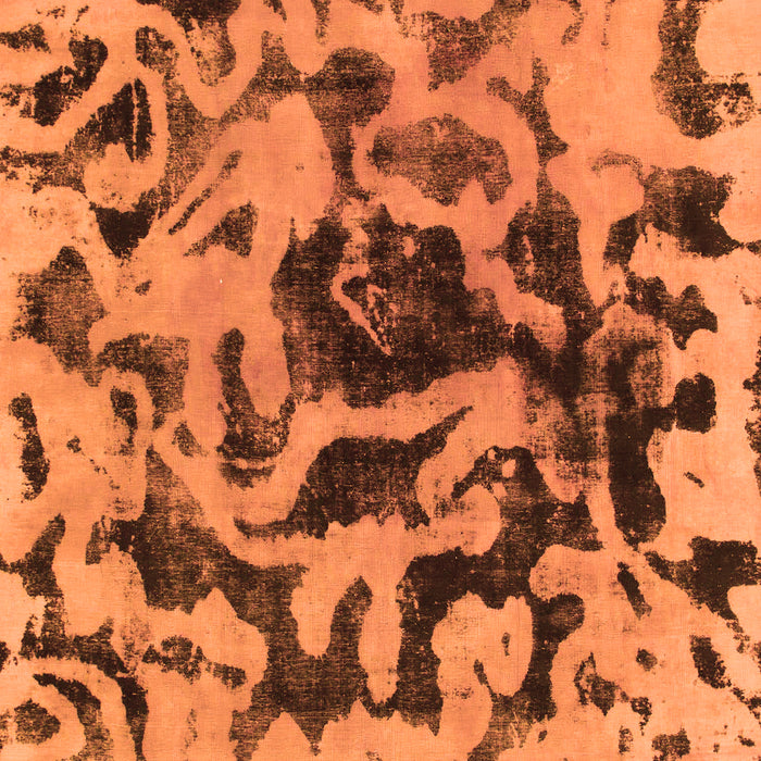 Machine Washable Abstract Orange Modern Area Rugs, wshabs1072org