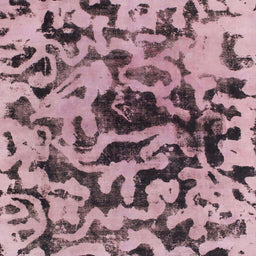 Round Abstract Pink Modern Rug, abs1072