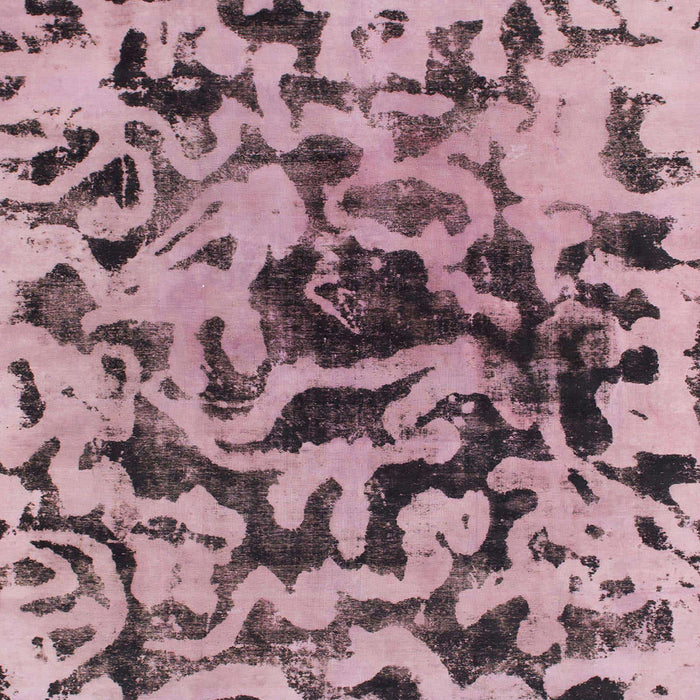 Round Abstract Pink Modern Rug, abs1072