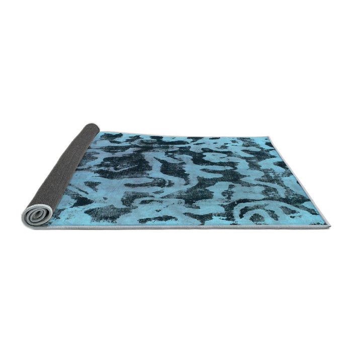 Sideview of Abstract Light Blue Modern Rug, abs1072lblu