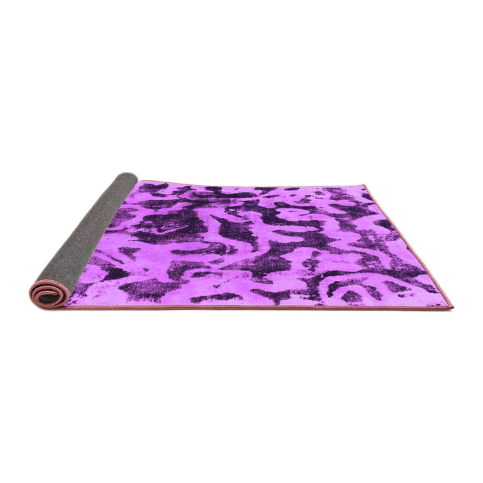 Sideview of Abstract Purple Modern Rug, abs1072pur