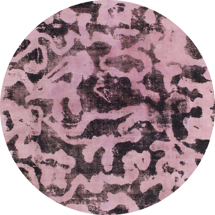 Square Abstract Pink Modern Rug, abs1072