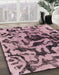 Machine Washable Abstract Cadillac Pink Rug in a Family Room, wshabs1072