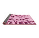 Sideview of Abstract Pink Modern Rug, abs1073