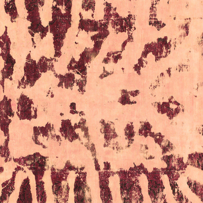 Square Machine Washable Abstract Brown Modern Rug, wshabs1073brn