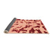 Sideview of Abstract Orange Modern Rug, abs1073org