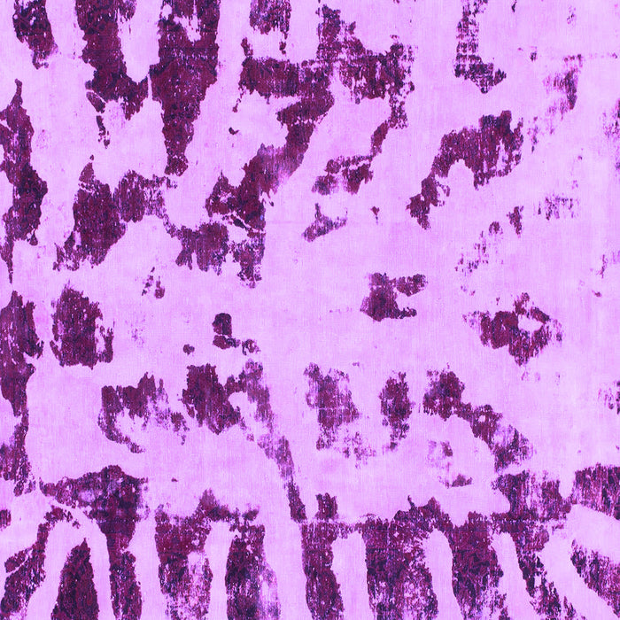 Square Machine Washable Abstract Purple Modern Area Rugs, wshabs1073pur