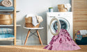 Machine Washable Abstract Pink Rug in a Washing Machine, wshabs1073