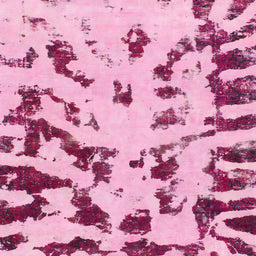 Square Machine Washable Abstract Pink Rug, wshabs1073
