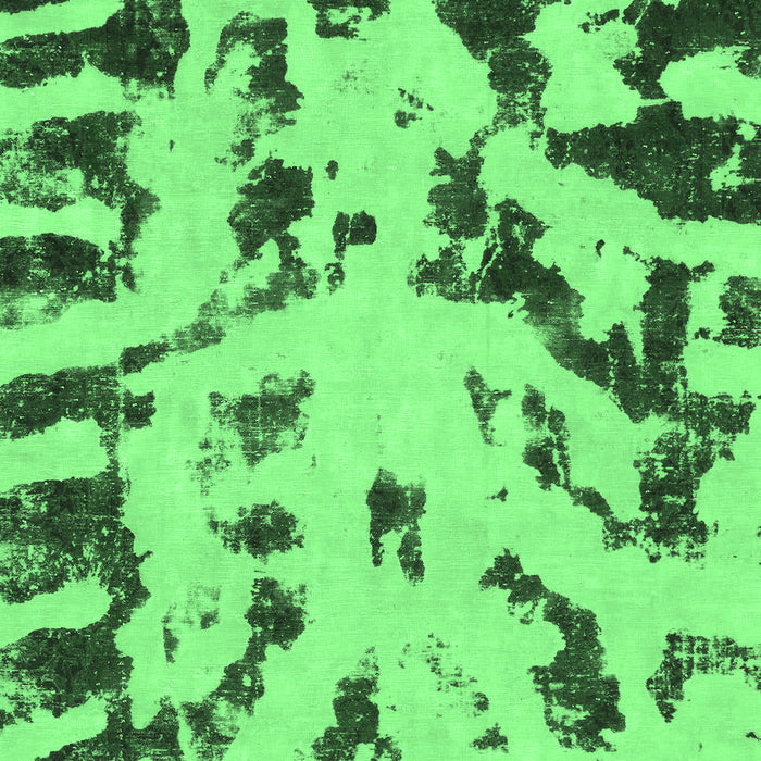 Machine Washable Abstract Emerald Green Modern Area Rugs, wshabs1073emgrn