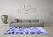 Machine Washable Abstract Blue Modern Rug in a Living Room, wshabs1073blu
