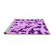 Sideview of Machine Washable Abstract Purple Modern Area Rugs, wshabs1073pur