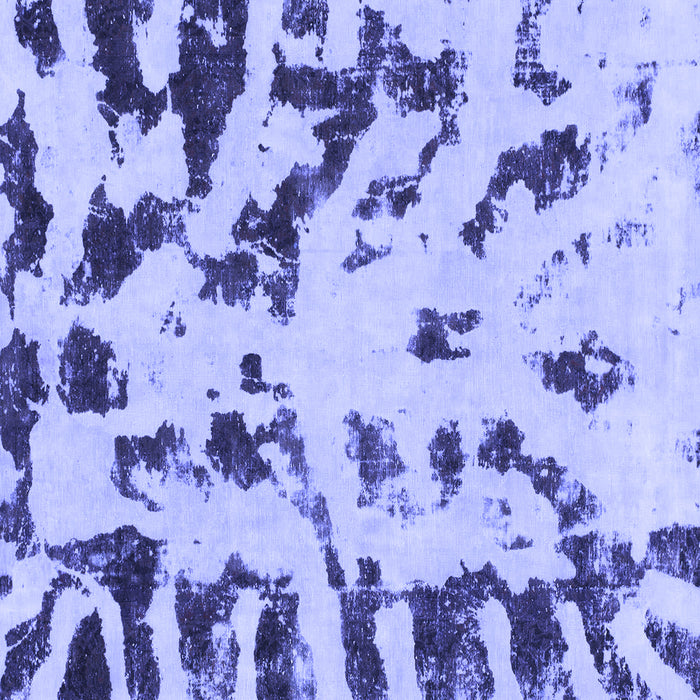 Square Machine Washable Abstract Blue Modern Rug, wshabs1073blu