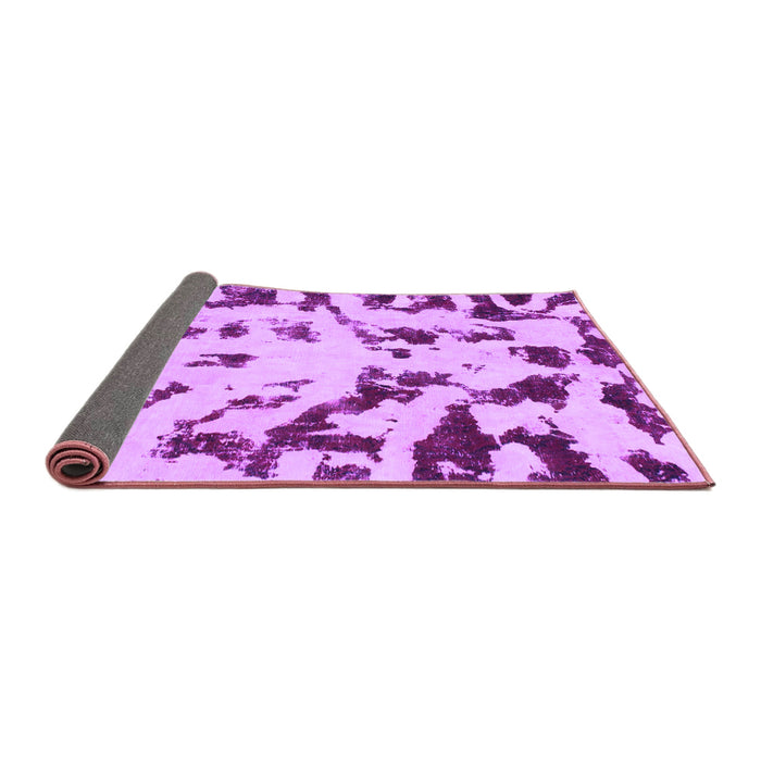 Sideview of Abstract Purple Modern Rug, abs1073pur
