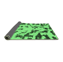 Sideview of Abstract Emerald Green Modern Rug, abs1073emgrn