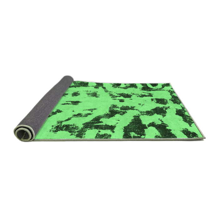 Sideview of Abstract Emerald Green Modern Rug, abs1073emgrn