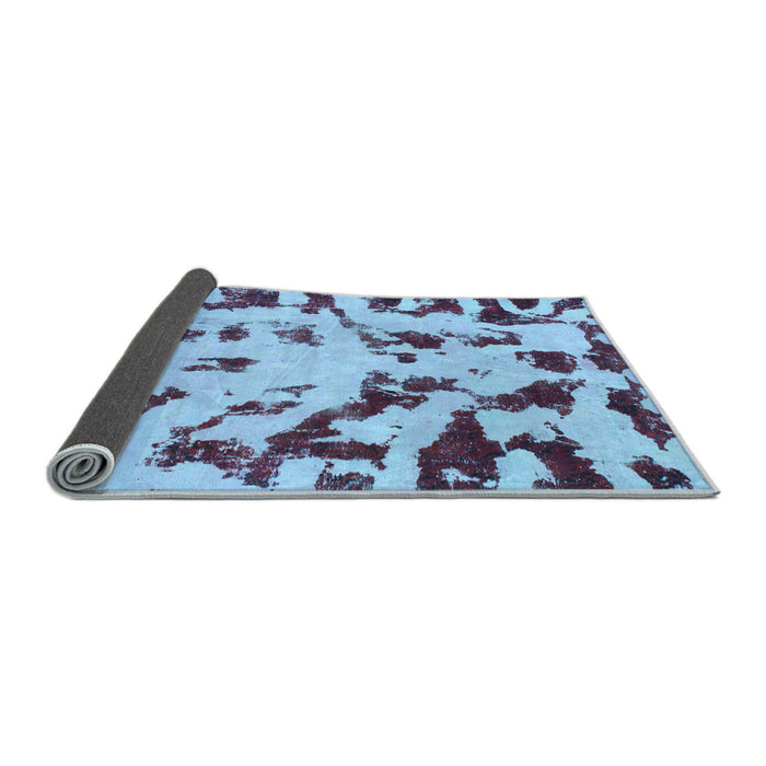Sideview of Abstract Light Blue Modern Rug, abs1073lblu