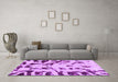 Machine Washable Abstract Purple Modern Area Rugs in a Living Room, wshabs1073pur