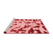 Modern Red Washable Rugs