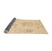 Sideview of Abstract Brown Gold Modern Rug, abs1074