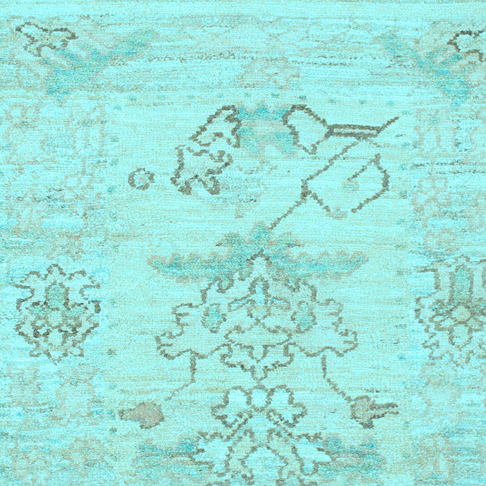 Square Machine Washable Abstract Light Blue Modern Rug, wshabs1074lblu