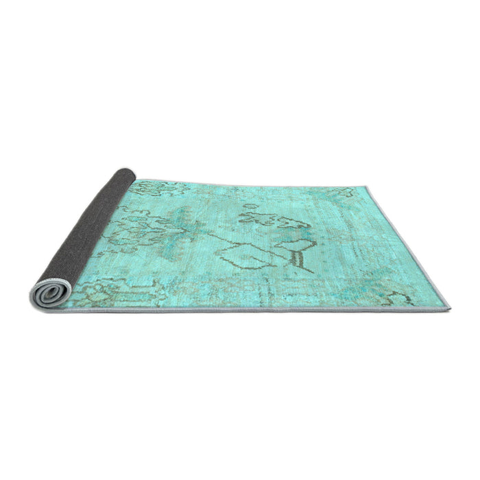 Sideview of Abstract Light Blue Modern Rug, abs1074lblu