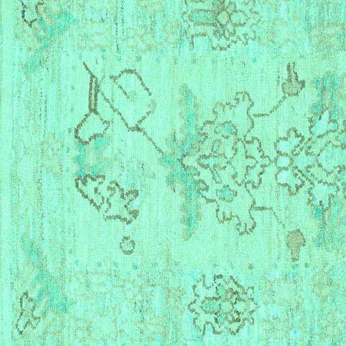 Square Abstract Turquoise Modern Rug, abs1074turq