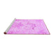 Sideview of Machine Washable Abstract Purple Modern Area Rugs, wshabs1074pur