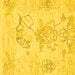 Square Abstract Yellow Modern Rug, abs1074yw