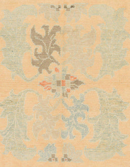 Abstract Brown Gold Modern Rug, abs1075