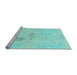 Sideview of Machine Washable Abstract Light Blue Modern Rug, wshabs1075lblu