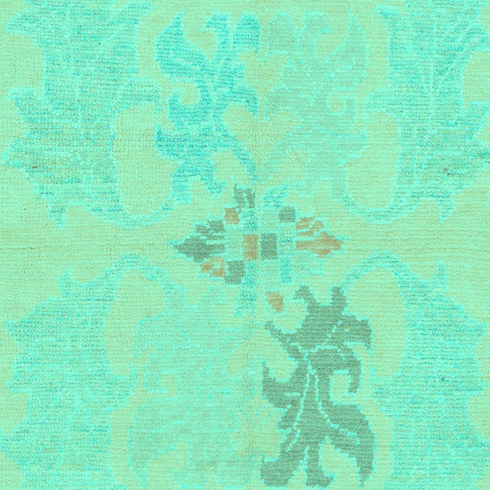 Machine Washable Abstract Turquoise Modern Area Rugs, wshabs1075turq