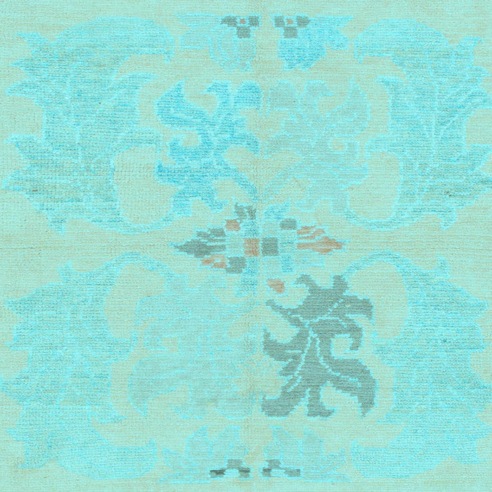 Square Machine Washable Abstract Light Blue Modern Rug, wshabs1075lblu