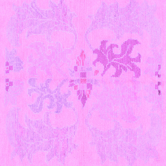 Square Machine Washable Abstract Purple Modern Area Rugs, wshabs1075pur