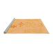 Sideview of Machine Washable Abstract Orange Modern Area Rugs, wshabs1075org