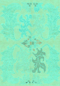 Abstract Turquoise Modern Rug, abs1075turq